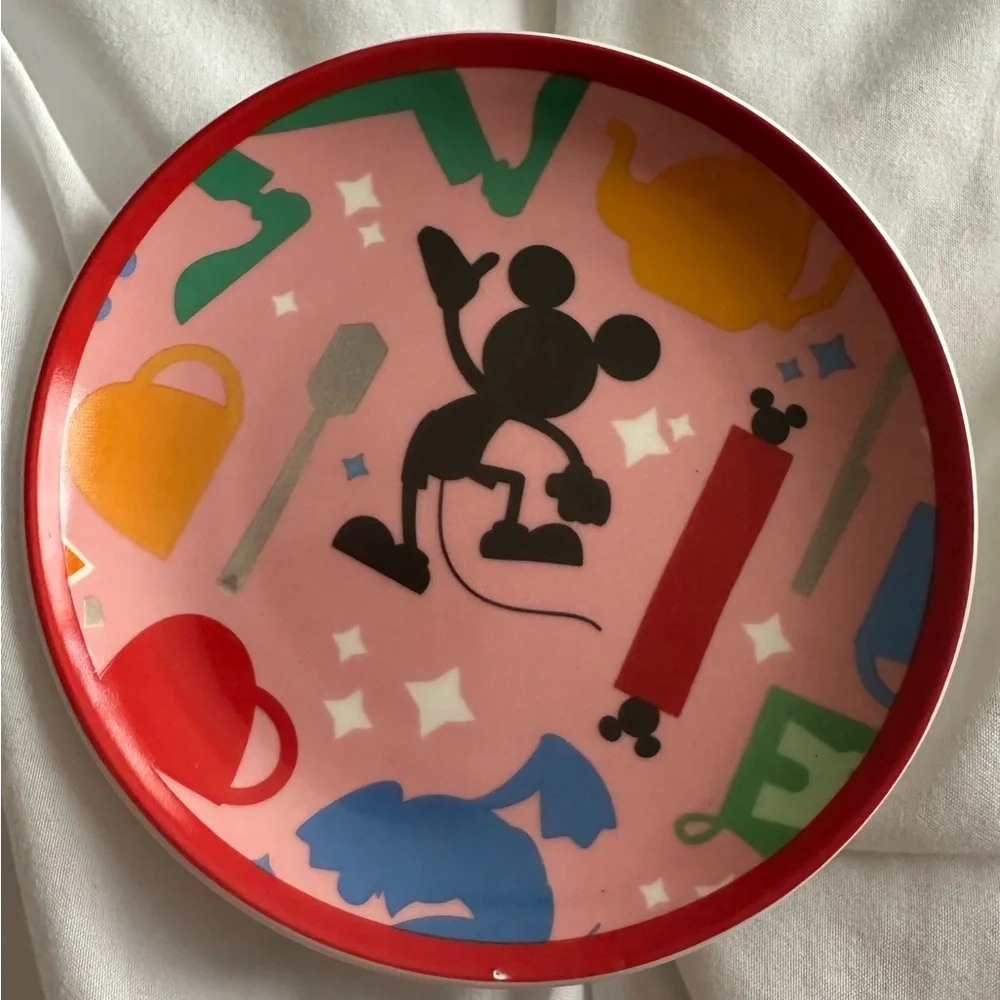 Vintage Disney Colorful Mickey Mouse Plate Collection